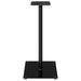 Speaker Stands 2 Pcs Black Tempered Glass 1 Pillar Design