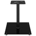 Speaker Stands 2 Pcs Black Tempered Glass 1 Pillar Design