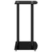 Speaker Stands 2 Pcs Black Tempered Glass 3 Pillars Design