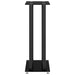 Speaker Stands 2 Pcs Black Tempered Glass 4 Pillars Design