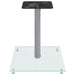 Speaker Stands 2 Pcs Silver Tempered Glass 1 Pillar Design