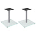 Speaker Stands 2 Pcs Silver Tempered Glass 1 Pillar Design