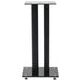 Speaker Stands 2 Pcs Tempered Glass Pillars Design Black