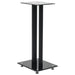 Speaker Stands 2 Pcs Tempered Glass Pillars Design Black