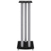 Speaker Stands 2pcs Black&silver Tempered Glass 3 Pillars