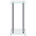 Speaker Stands 2pcs Silver Tempered Glass 4 Pillars Design