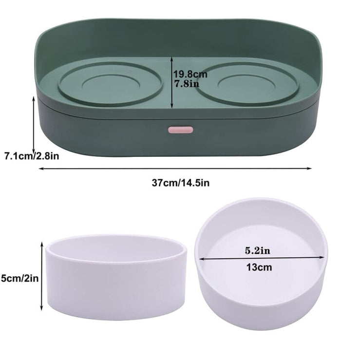 No Spill Anti Vomiting Food Water Bowls For Cat Small