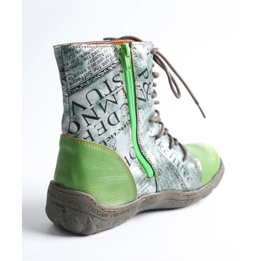 Spring And Autumn Newspaper Print Fashion Womens Ankle