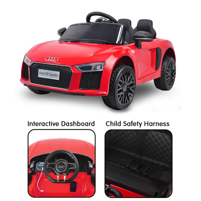 R8 Spyder Audi Licensed Kids Electric Ride On Car Remote