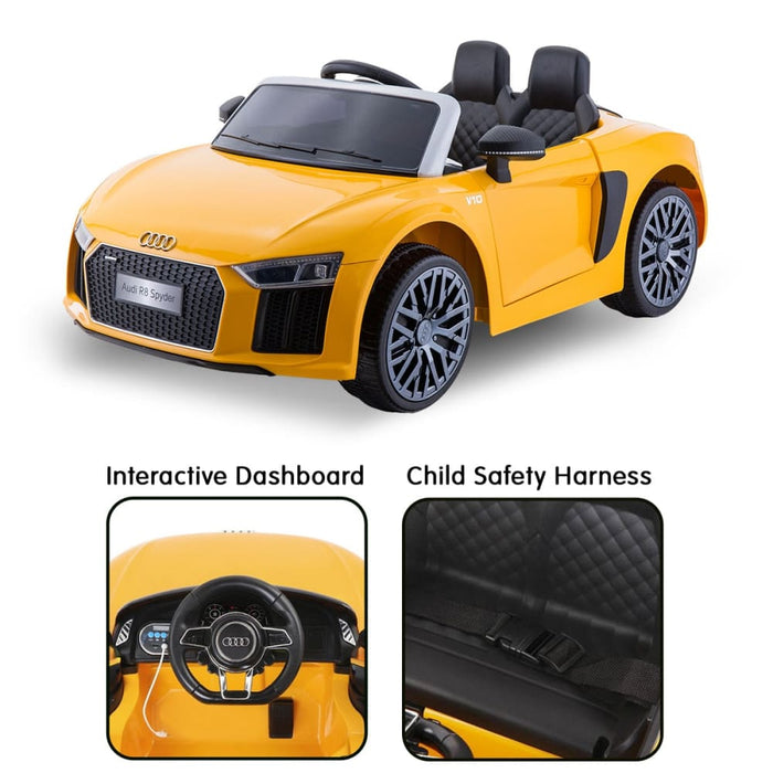 R8 Spyder Audi Licensed Kids Electric Ride On Car Remote