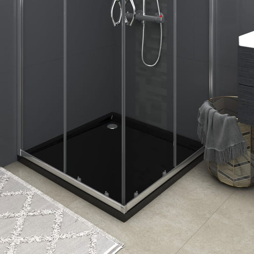 Square Abs Shower Base Tray Black 80x80 Cm Oankol