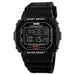 Square Design Led Waterproof Pu Strap Digital Watch