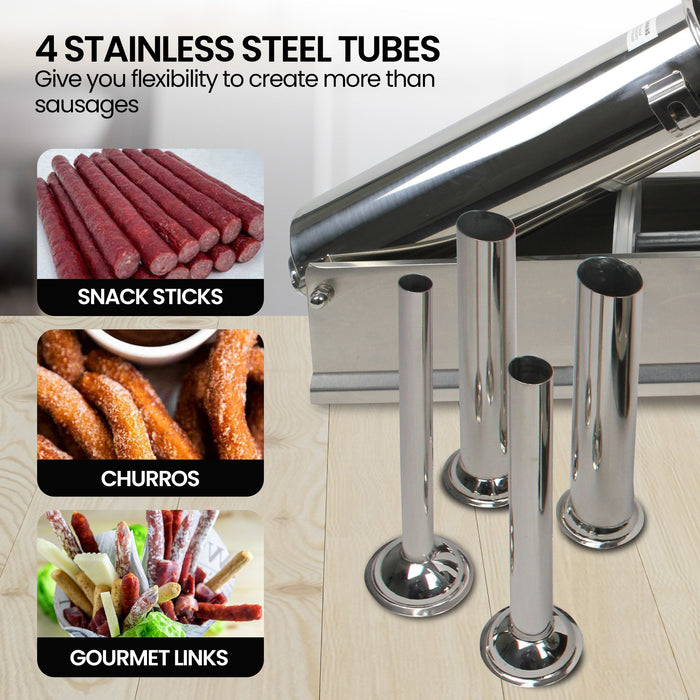 5L Stainless Steel Horizontal Sausage Stuffer