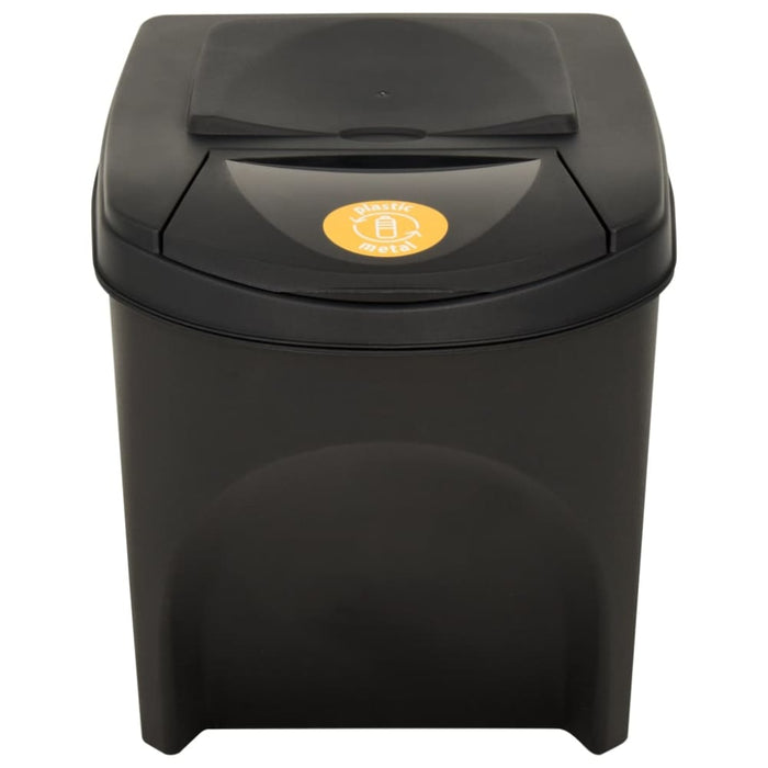 Stackable Dustbins 4 Pcs Anthracite 100 l Tolonp