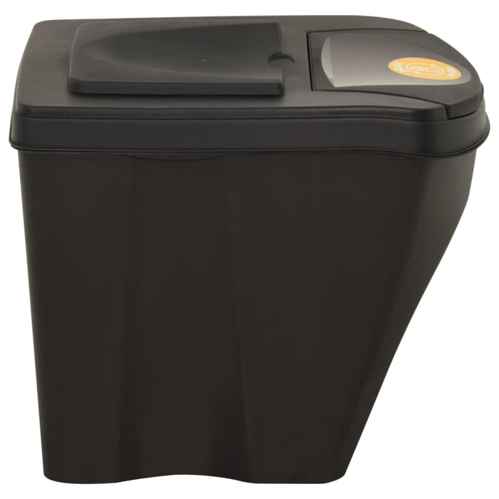 Stackable Dustbins 4 Pcs Anthracite 100 l Tolonp