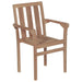 Stackable Garden Chairs 2 Pcs Solid Teak Wood Atbao