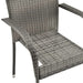 Stackable Outdoor Chairs 2 Pcs Grey Poly Rattan Alala