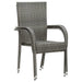 Stackable Outdoor Chairs 2 Pcs Grey Poly Rattan Alala