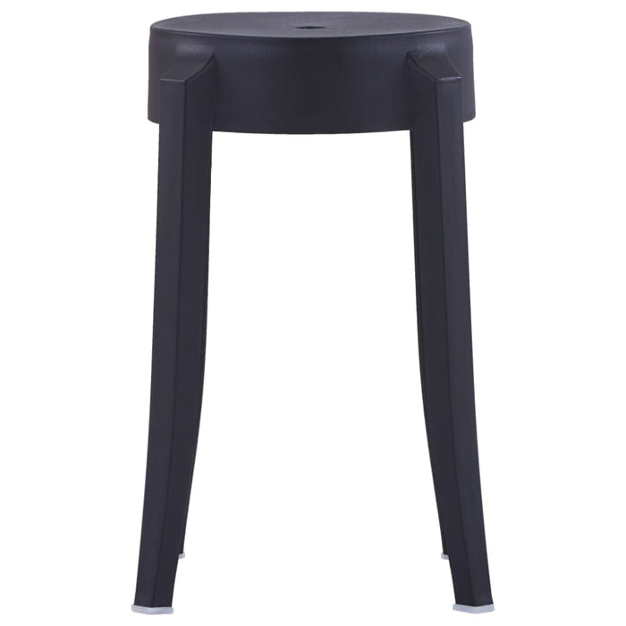 Stackable Stools 4 Pcs Black Plastic Gl726