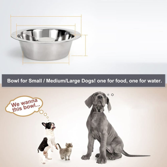 Stainless Steel Anti-gulping Slow Feeding Pet Feeder Dog