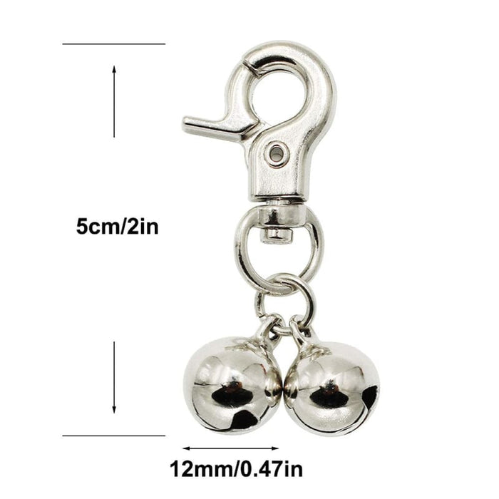 Stainless Steel Charm Heavy Duty Snap Clips Bells For Pet