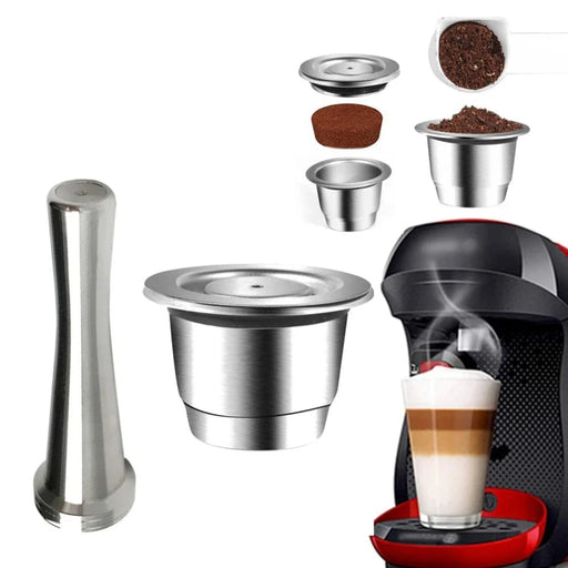 Stainless Steel Coffee Capsule For Nespresso With Tamper