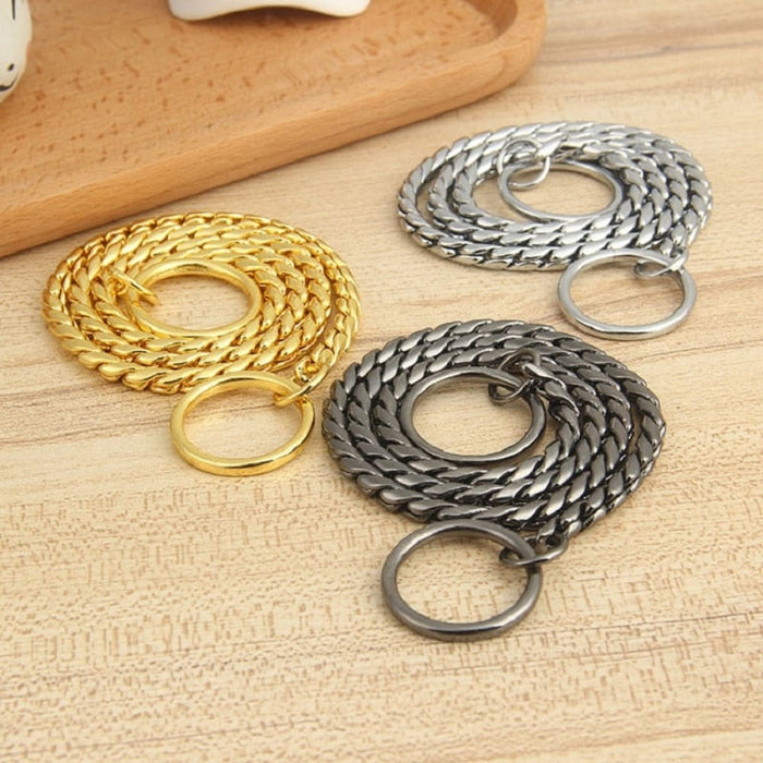 Stainless Steel Copper Plating Dog Collar Chain