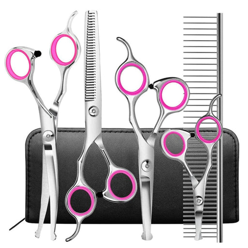 Stainless Steel Dog Grooming Scissors Set Safe Ergonomic