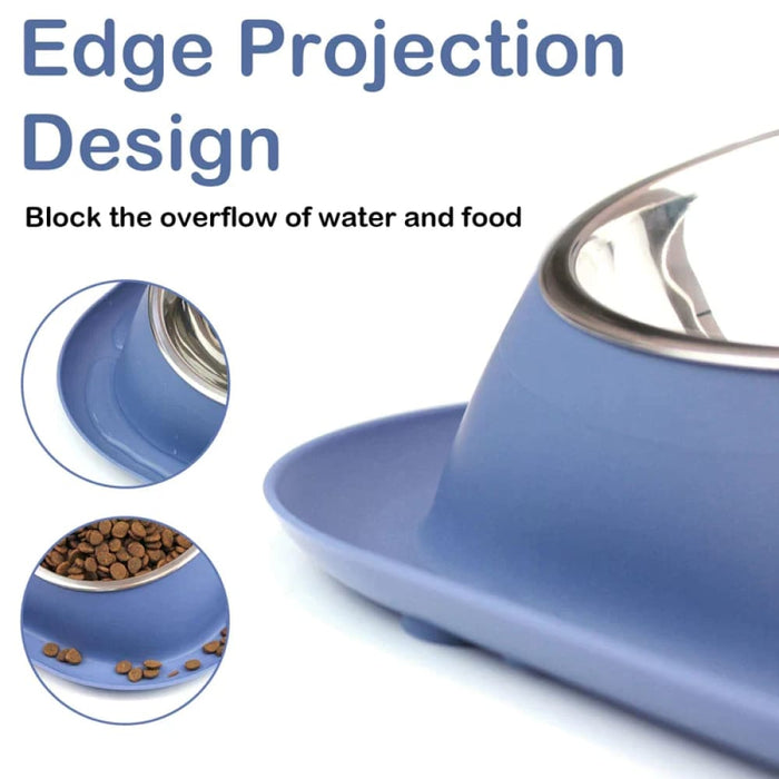 Stainless Steel Double Dog Bowl Anti Skid no Spill