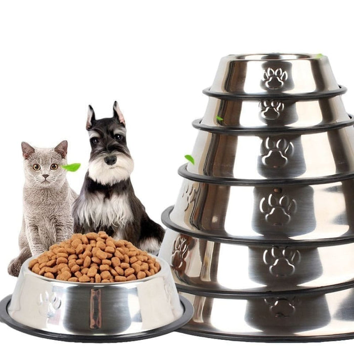 Stainless Steel Durable Pet Water Food Feeder Bowl