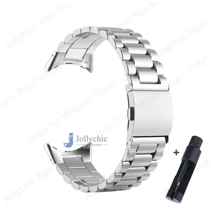 Stainless Steel No Gaps Classic Buckle Strap For Google