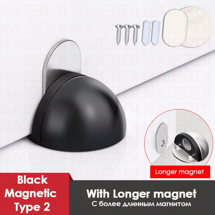 Stainless Steel Magnetic Door Stopper Wall Mounted