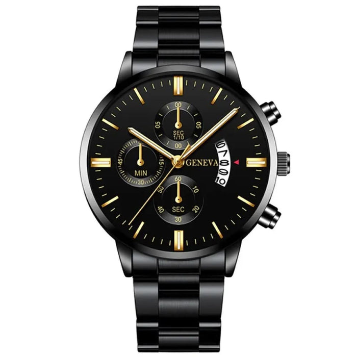 Stainless Steel Mens Luxury Watch With Calendar Business