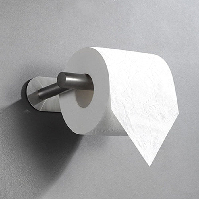 1pc Stainless Steel Paper Towel Holder No Punch Wall Mount