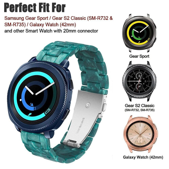 Stainless Steel Resin Watch Strap For Samsung Galaxy