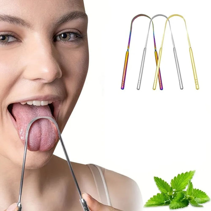 Stainless Steel Tongue Scraper For Fresh Breath And Oral