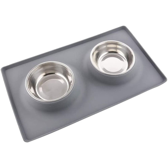 Stainless Steel Non-toxic Pet Water Food Double Bowl