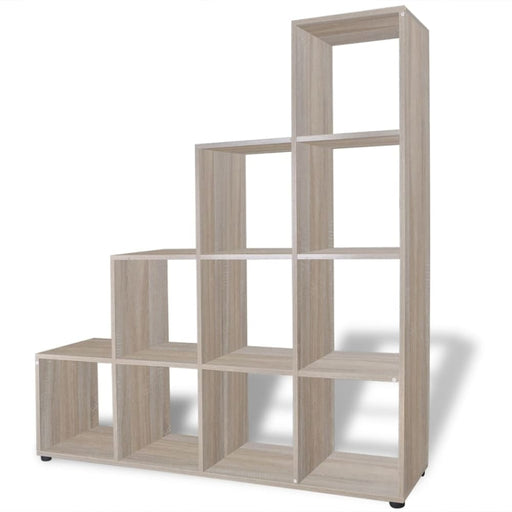 Staircase Bookcase Display Shelf 142 Cm Oak Xaxppo