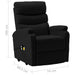 Stand-up Massage Recliner Black Faux Leather Txoxnt