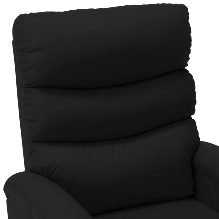 Stand-up Massage Recliner Black Faux Leather Txoxnt