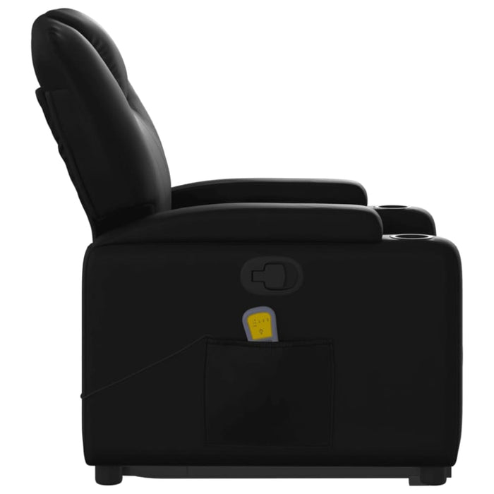 Stand Up Massage Recliner Chair Black Faux Leather Txbpppp