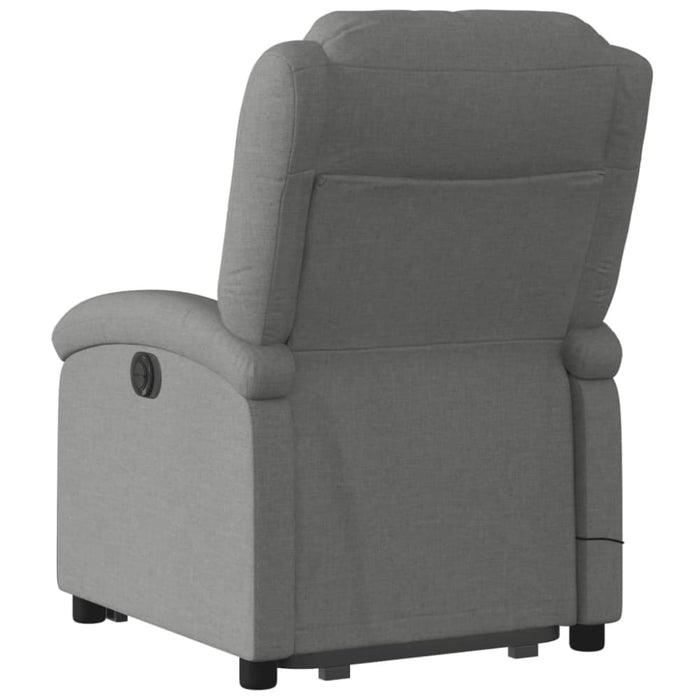 Stand Up Massage Recliner Chair Dark Grey Fabric Txbpatt