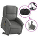 Stand Up Massage Recliner Chair Dark Grey Fabric Txbpatt