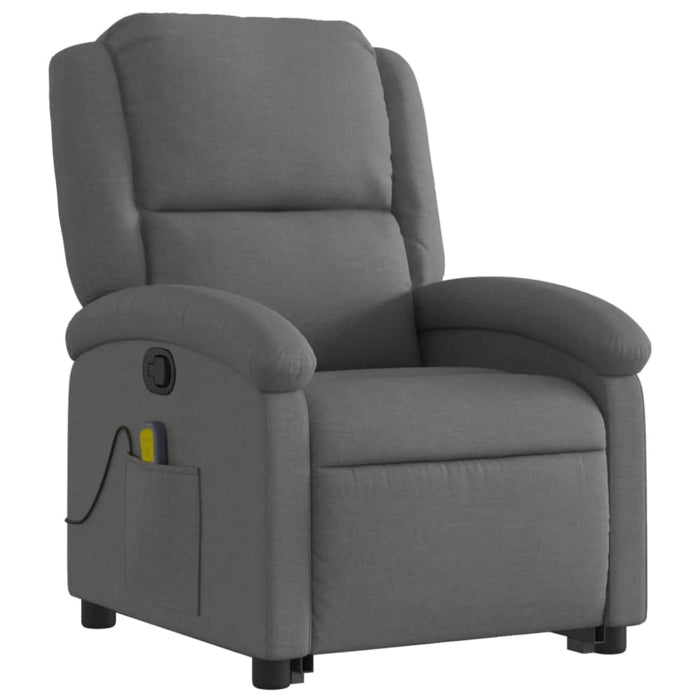 Stand Up Massage Recliner Chair Dark Grey Fabric Txbpatt