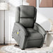 Stand Up Massage Recliner Chair Dark Grey Fabric Txbpatt