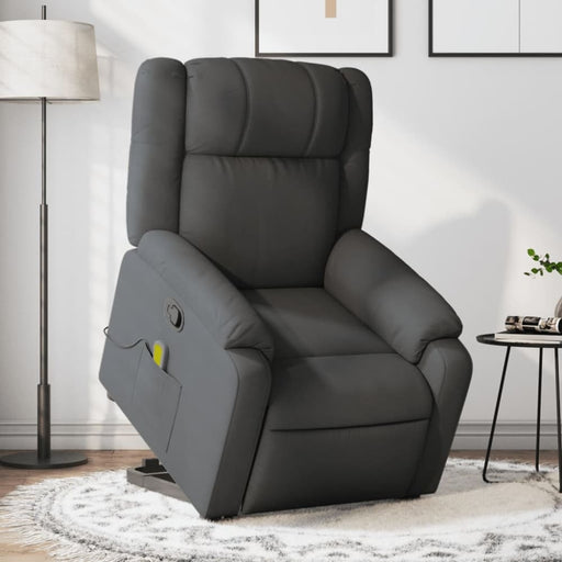 Stand Up Massage Recliner Chair Dark Grey Fabric Txbpipk