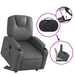 Stand Up Massage Recliner Chair Grey Faux Leather Txbpppi