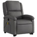 Stand Up Massage Recliner Chair Grey Real Leather Txbpanp