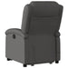 Stand Up Massage Recliner Chair Grey Real Leather Txbpanp