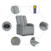 Stand Up Massage Recliner Chair Light Grey Fabric Txbpabb